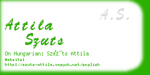 attila szuts business card